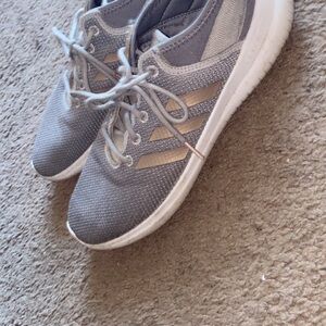 Adidas Women's Gray and Gold Sneakers